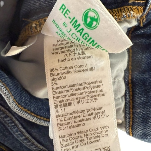 J Crew Vintage Slim Straight Blue Denim Crop Jeans Womens Size 28 - Picture 8 of 8